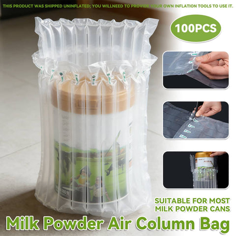Shockproof Air Column Protective Bags for Milk Powder Cans, Pack of 100