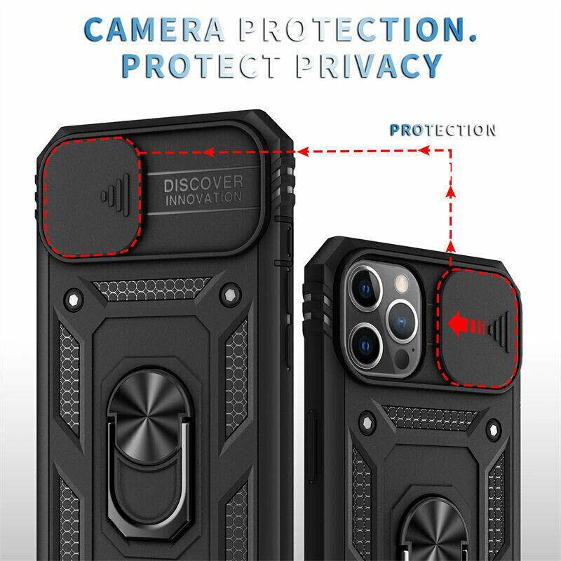 Shockproof Phone Case with Rotating Ring Holder - For Apple iPhone 13 Pro - view 3