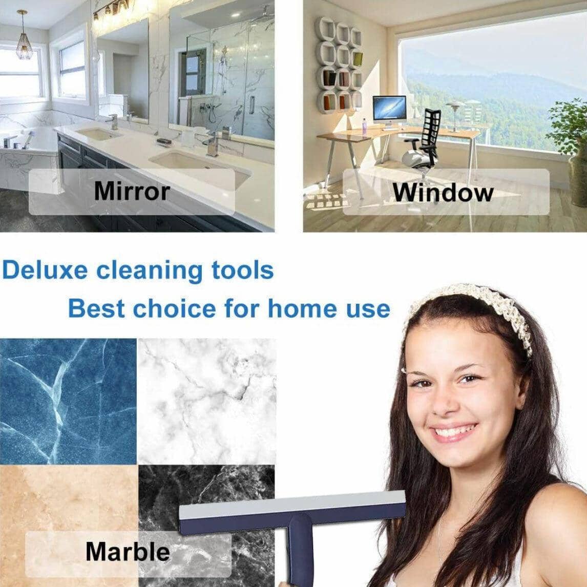 Shower Squeegee for Glass and Mirrors - White - view 5