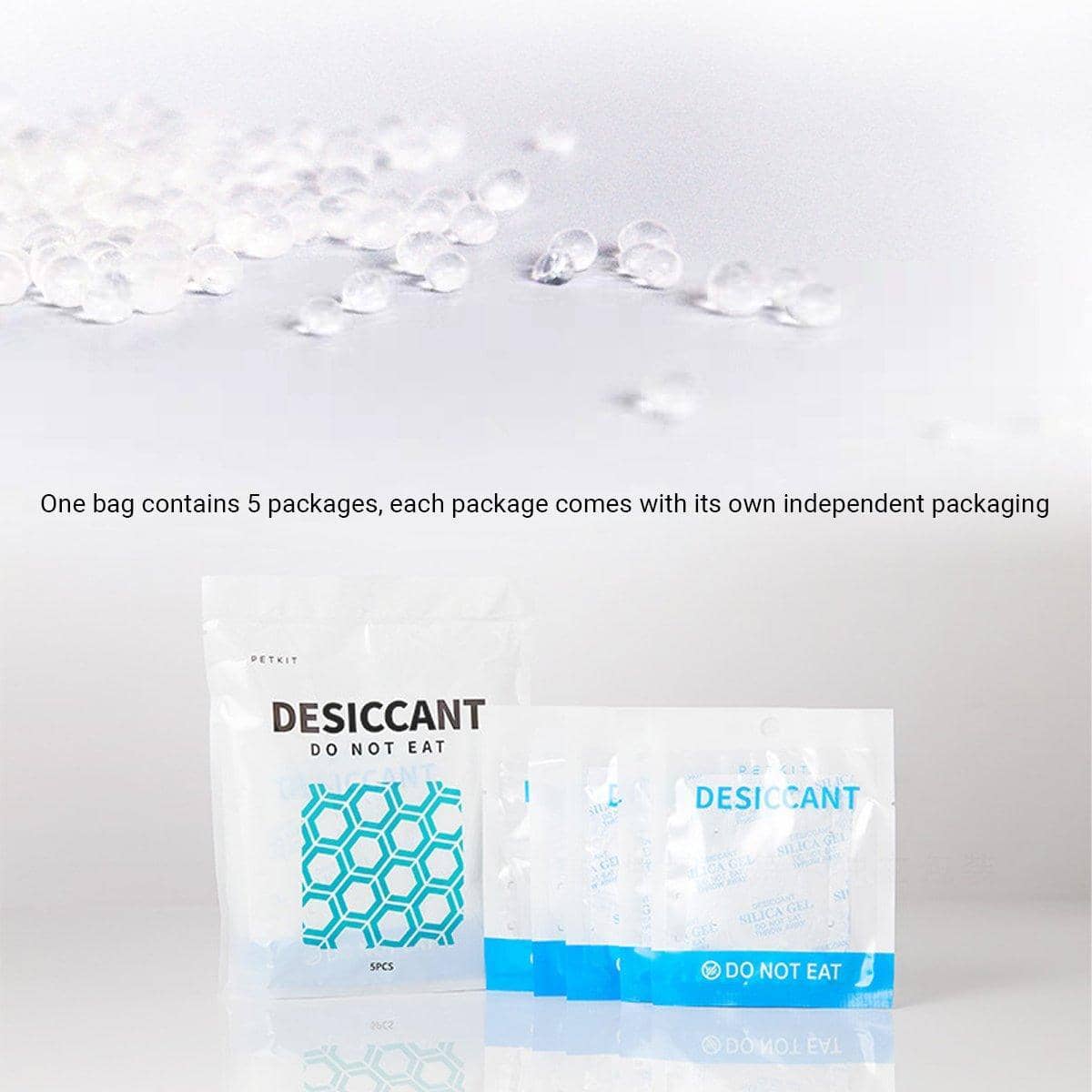 Silica Gel Desiccant Pack Set for Smart Pet Feeders, Pack of 5 - view 4