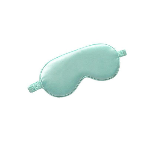 Silk Sleep Eye Mask with Elastic Strap - Mint Green