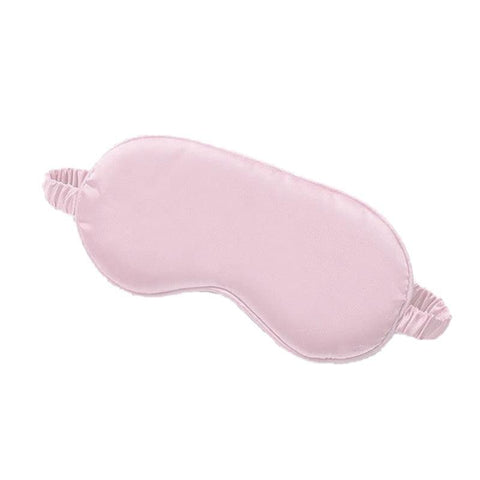 Silk Sleep Eye Mask with Elastic Strap - Pink