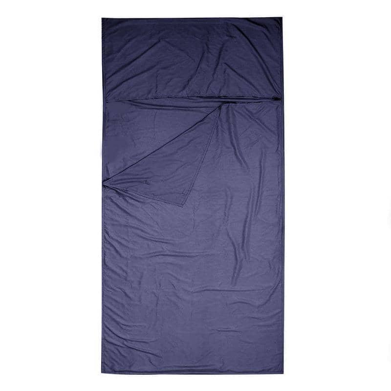 Silky Sleeping Bag Liner for Camping and Travel - Navy Blue, 75 x 210 cm