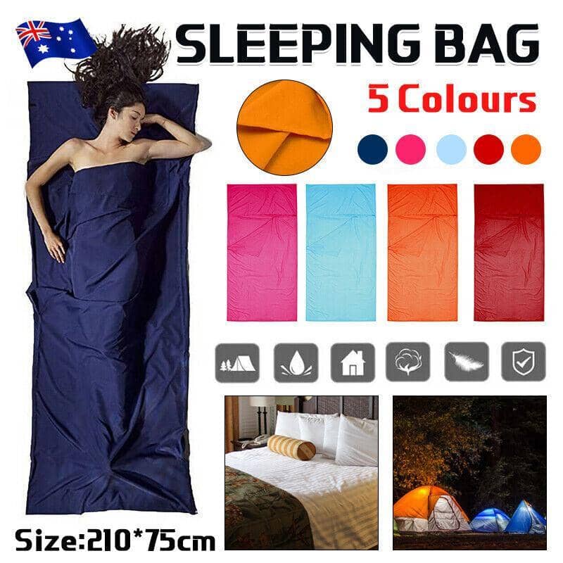Silky Sleeping Bag Liner for Camping and Travel - Navy Blue, 75 x 210 cm - view 2