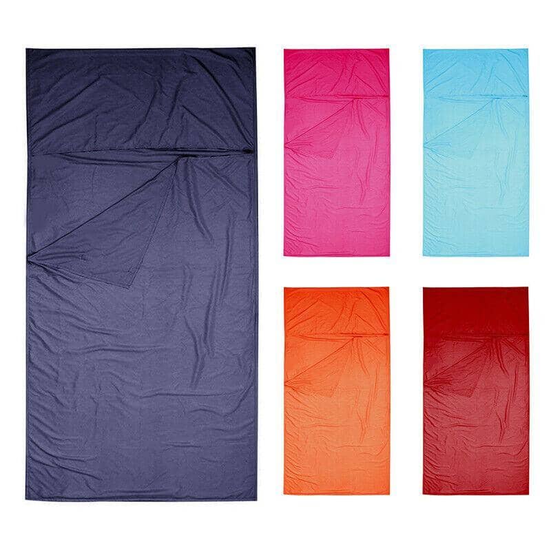 Silky Sleeping Bag Liner for Camping and Travel - Navy Blue, 75 x 210 cm - view 3