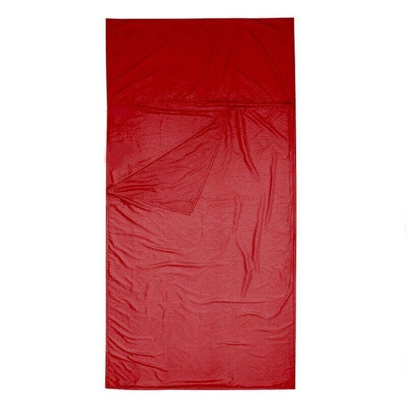 Silky Sleeping Bag Liner for Camping and Travel - Red, 75 x 210 cm
