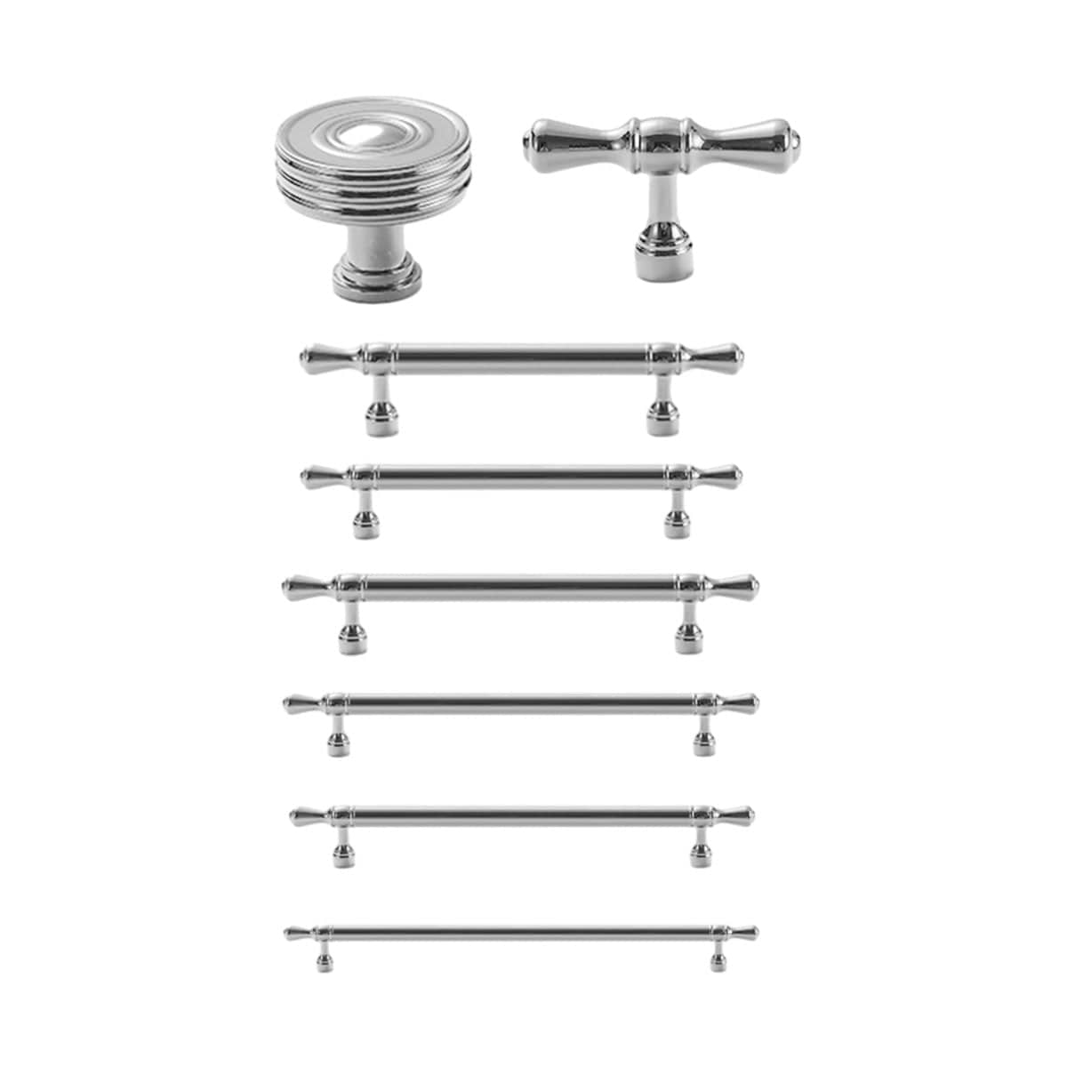 Silver Cabinet Handle, Copper - 192 mm Hole Spacing - view 3