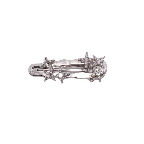 Silver Star Duck Beak Hair Clip - Water Drop