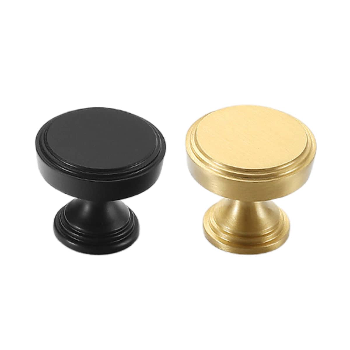 Simple Single Hole Round Cabinet Handle Drawer Pull for Cupboards - Black - view 3