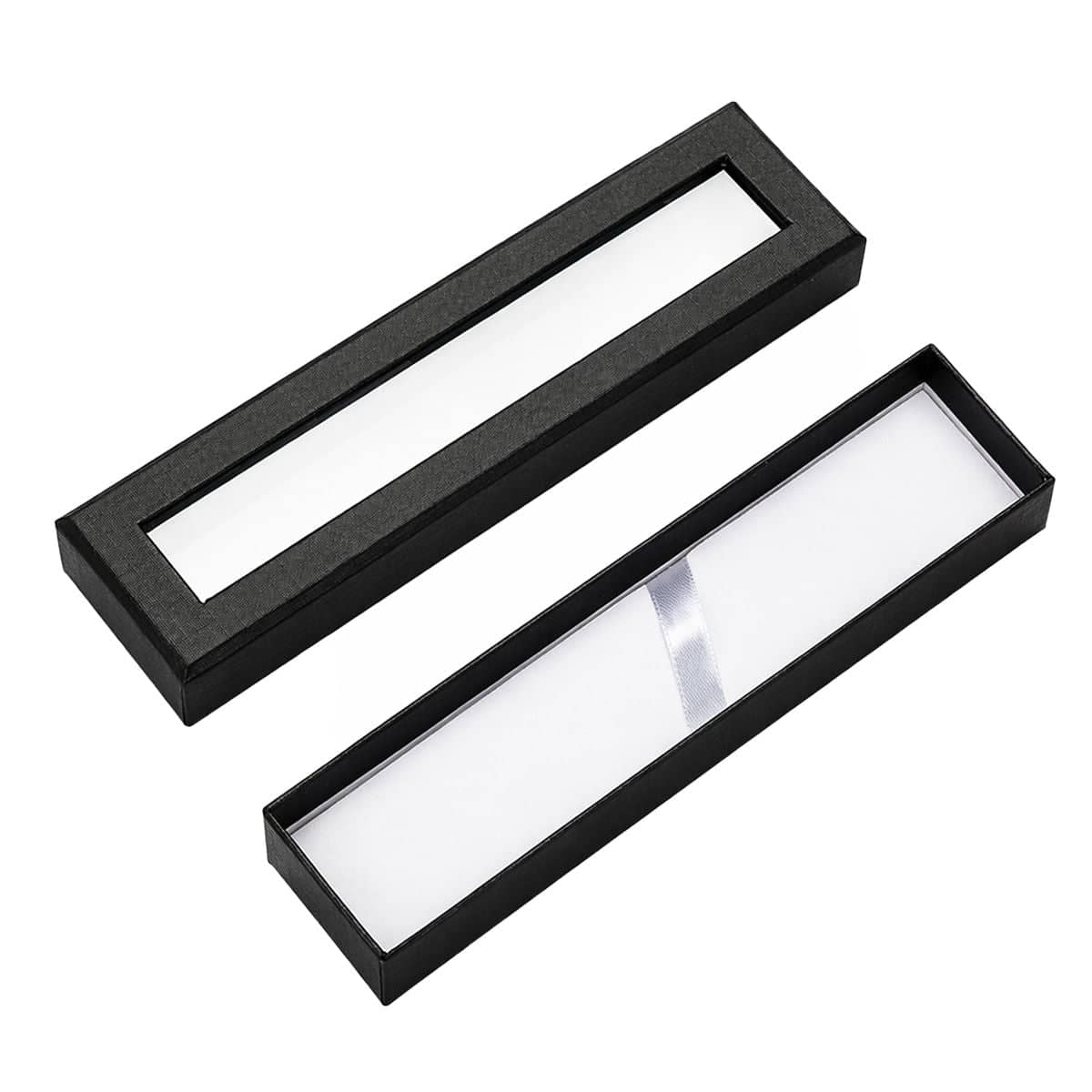 Single Pen Gift Boxes with Window - Black, Pack of 10