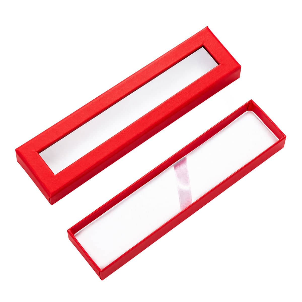 Single Pen Gift Boxes with Window - Red, Pack of 10