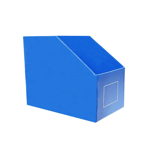 Slanted Corrugated Storage Bin Set, Pack of 5 for Garage Shelves - Size 50 x 38 cm