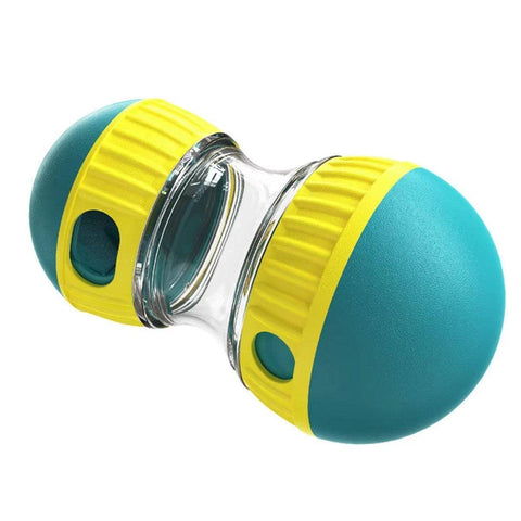 Slow Feeder Dog Toy Interactive Snack Ball, ABS Plastic - Green
