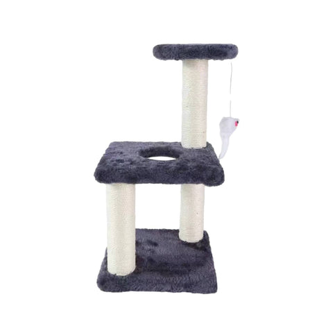 Small Cat Tree, Grey Sisal - 40 cm