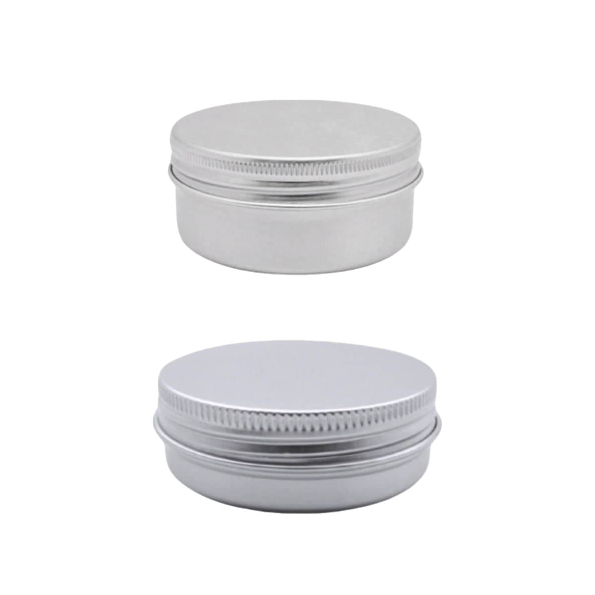 Small Round Aluminium Storage Tins with Screw Lids for Balms, Crafts and Jewellery - 50 ml - view 3