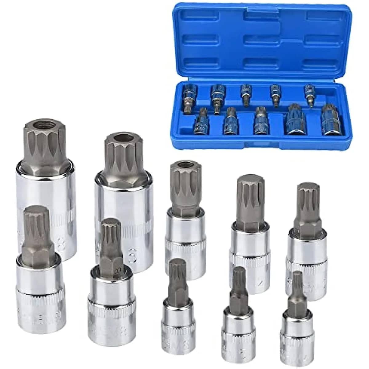 Socket Wrench Set 10 Piece Chrome Vanadium Auto Repair Tool Kit with Ratchet Driver - view 2