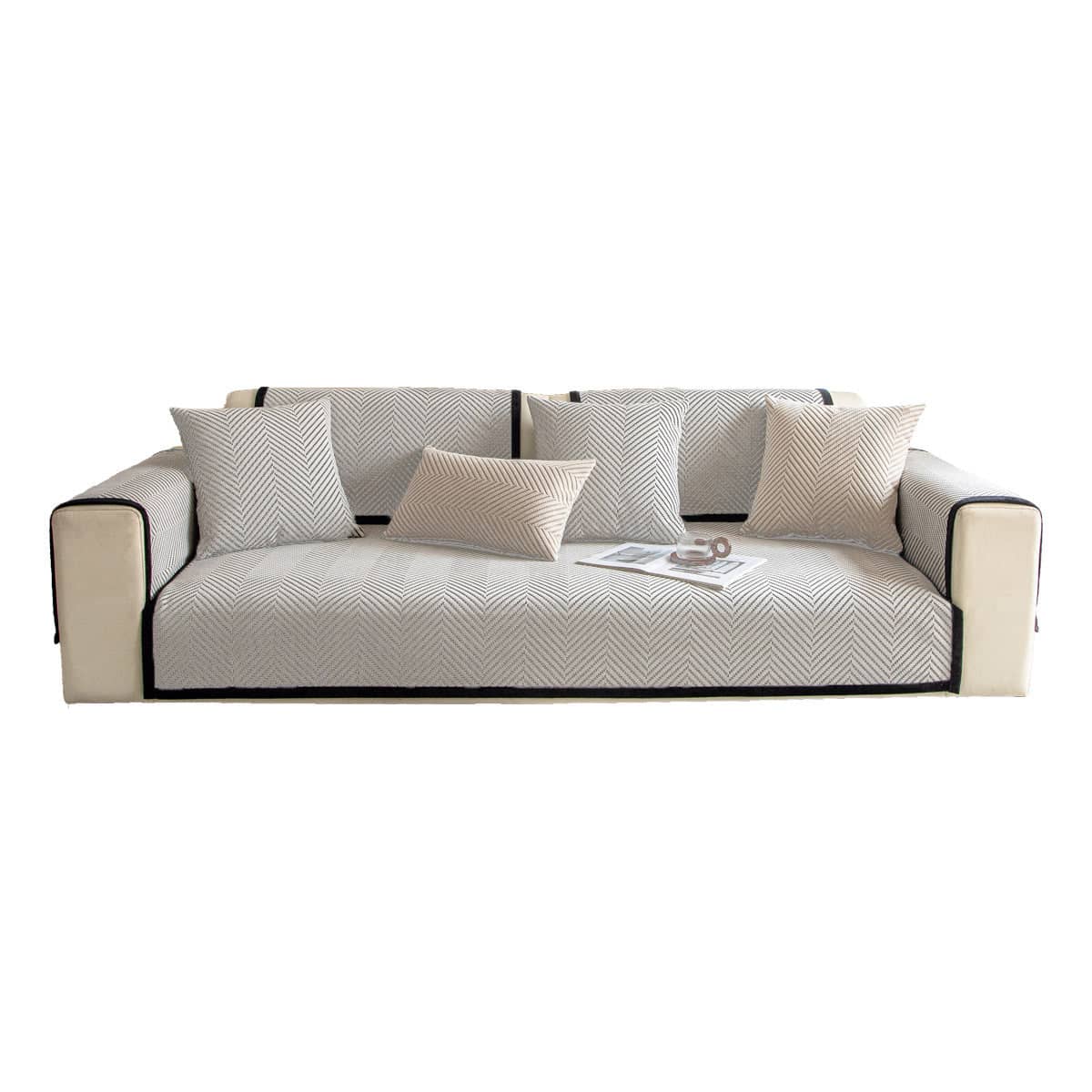 Sofa Cover Chenille Anti-Slip for Living Room Couch - 180 x 70 cm - view 3