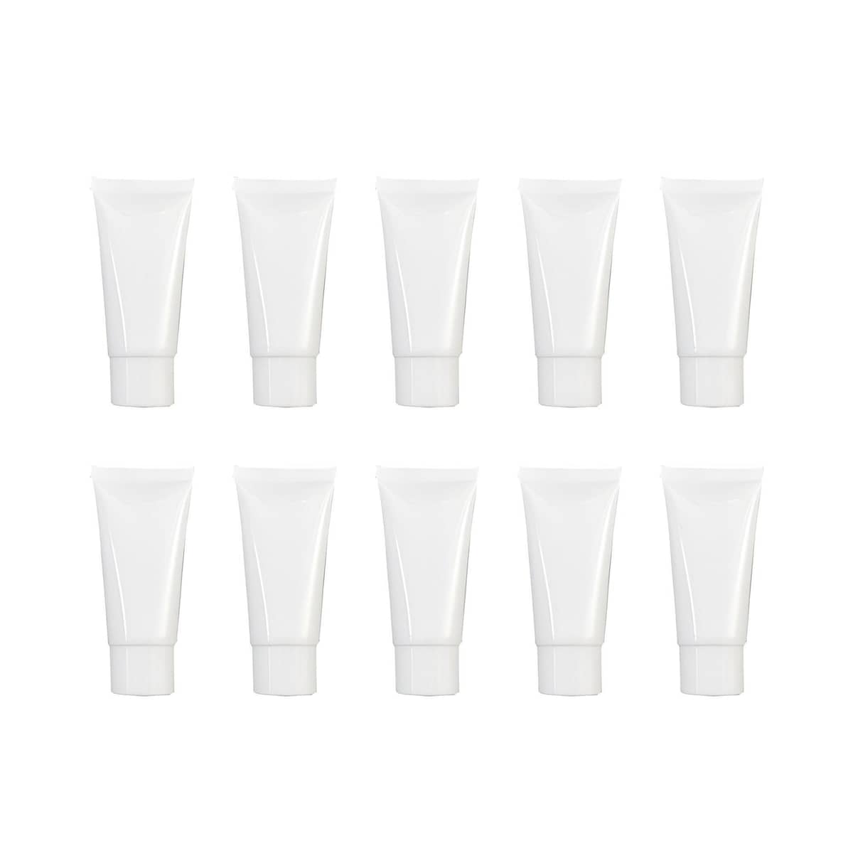 Soft Cosmetic Tubes for Face Wash and Lotion - 40 ml, Pack of 10