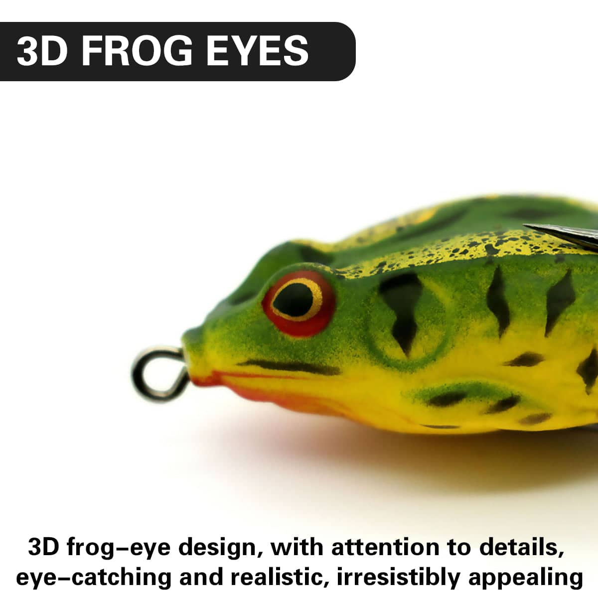 Soft Frog Fishing Lure with Spinning Twin Legs, Pack of 3 - view 5