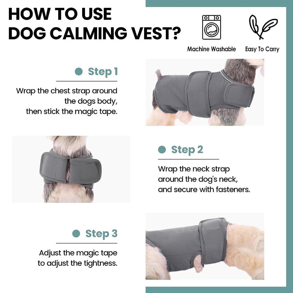Soft Grey Dog Vest Coat with Reflective Stripes - Size 2XL (Chest 64-90 cm) - view 7