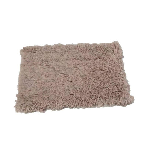 Soft Plush Dog and Cat Blanket, 127 x 100 cm - Taupe Brown