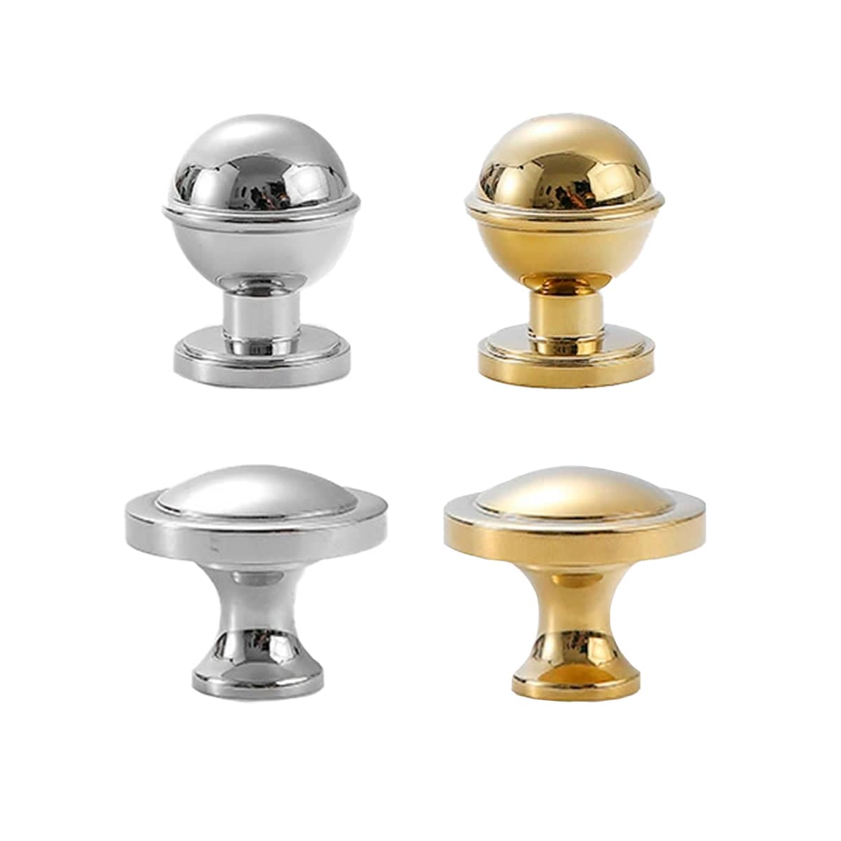 Solid Brass Cabinet Knob, Single Hole - Gold, 26mm Ball Style - view 3