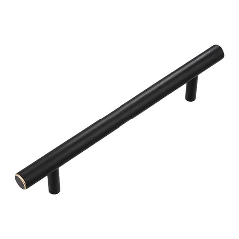 Solid Copper Wardrobe Door Handle - Dark Copper, 192mm Hole Spacing