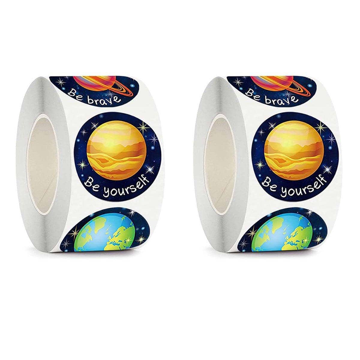 Space Planet Sticker Labels - 2 Rolls of 500 Stickers - view 2