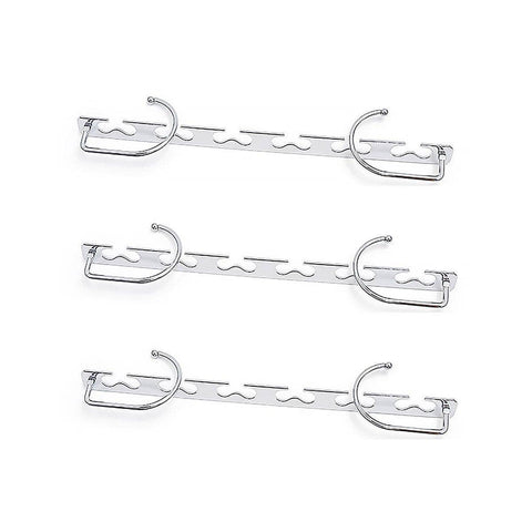 Space Saving Hanger Racks with Swivel Hooks - Pack of 3