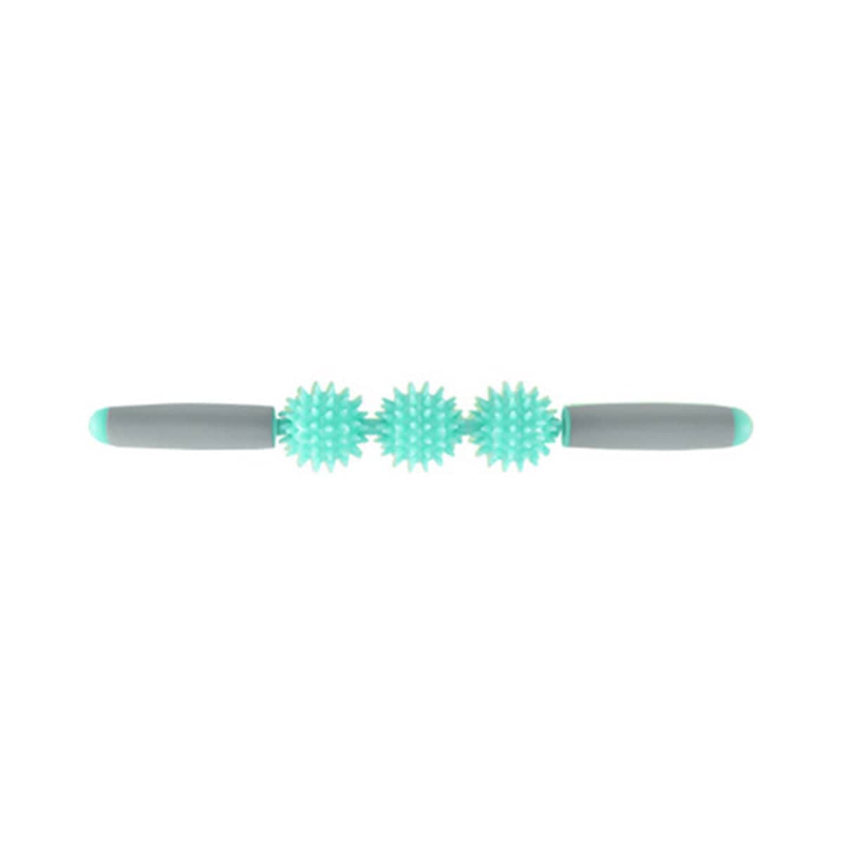Spiky Massage Roller Stick with Rotating Balls, 44 cm - Green