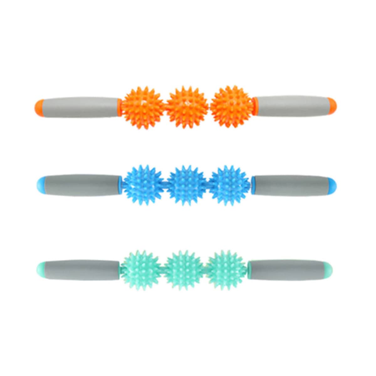 Spiky Massage Roller Stick with Rotating Balls, 44 cm - Green - view 3