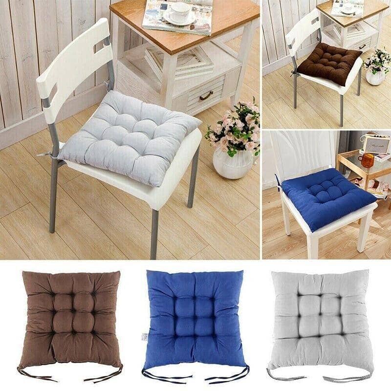 Square Chair Seat Cushion Pad, Indoor Outdoor, 35 x 35 cm - Grey - view 2