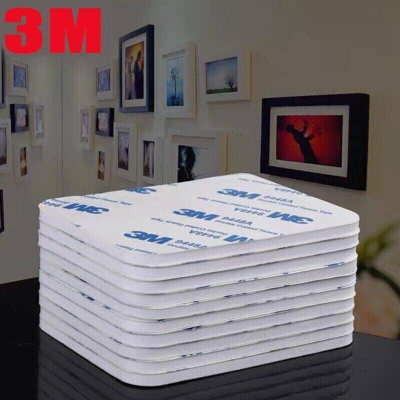 Square Double Sided Foam Tape Self Adhesive Pads - Large 80 x 60 x 3mm, Pack of 12 - view 2