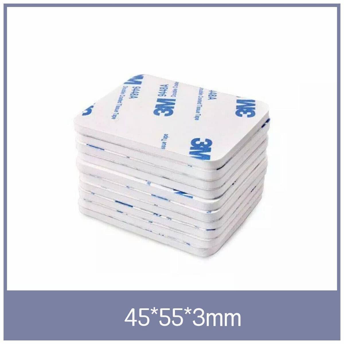 Square Double Sided Foam Tape Self Adhesive Pads - Large 80 x 60 x 3mm, Pack of 12 - view 5