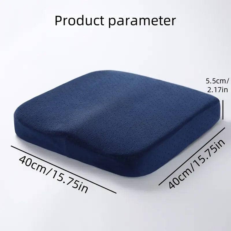 Square Memory Foam Seat Cushion with Anti Slip Base for Office, Car and Home - view 3