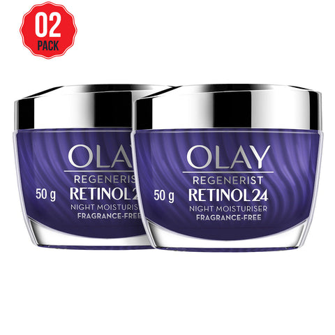 Olay Regenerist Retinol24 Night Moisturiser 2 x 50g - SuperSaverAU - view 1