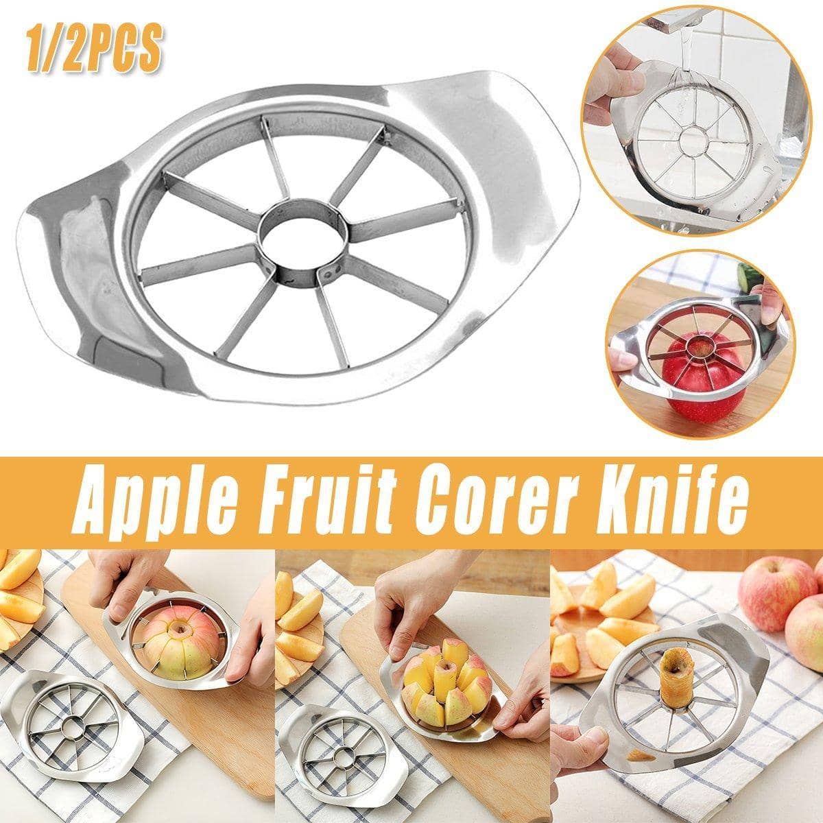 Stainless Steel Apple Corer and Fruit Slicer - Single - view 2