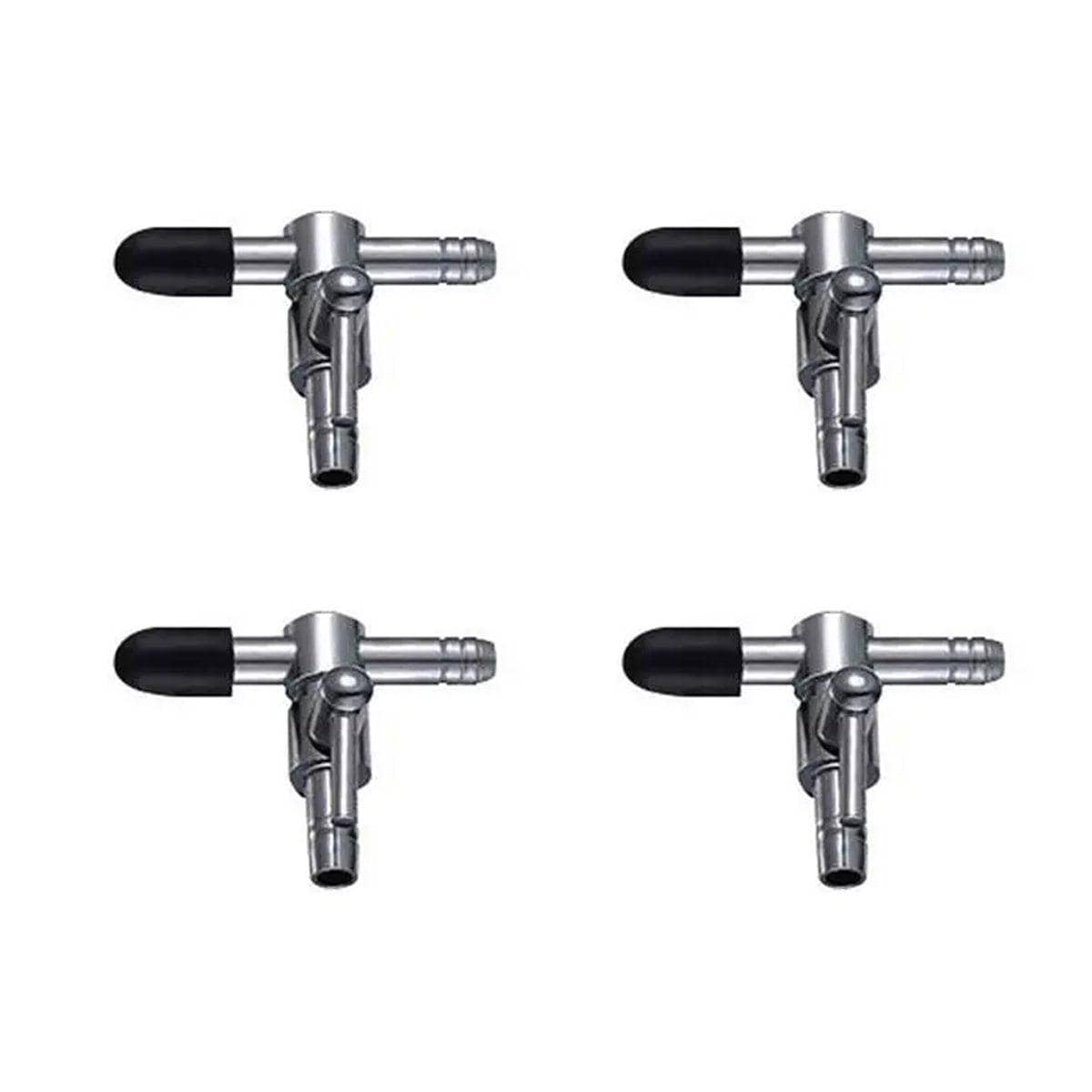 Stainless Steel Aquarium Air Pump Splitter Valve - 1 Outlet, Pack of 4