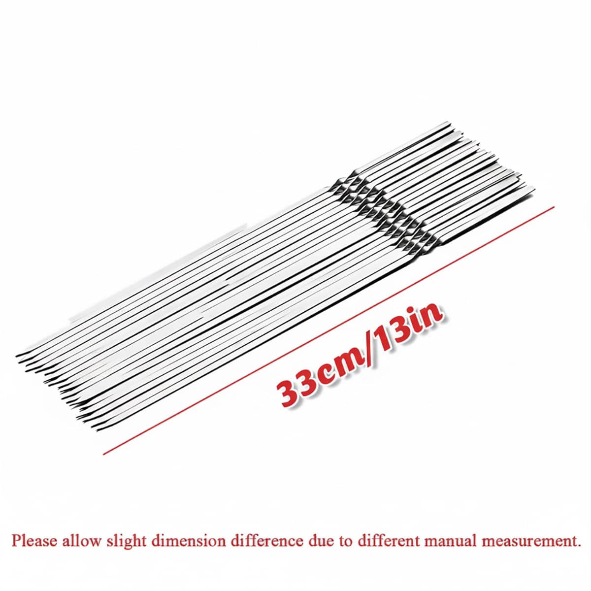 Stainless Steel BBQ Skewers 27-28 cm - Pack of 100 - view 4