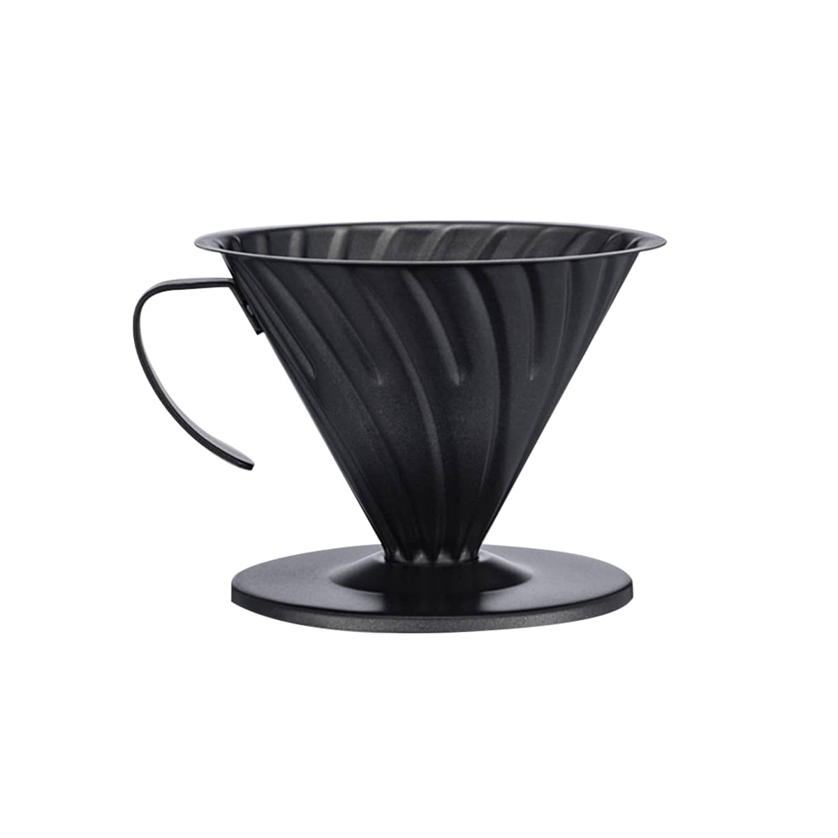 Stainless Steel Coffee Filter Cup with Handle - Matte Black - view 2