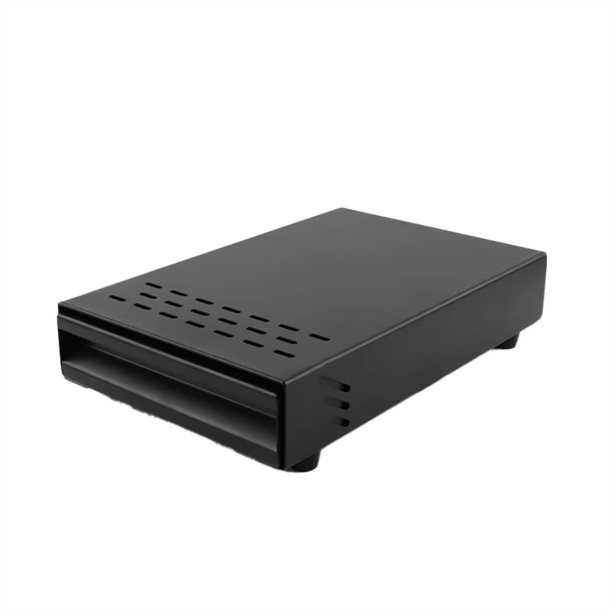 Stainless Steel Drawer Coffee Knock Box with Anti Leak Design, 28 x 18 x 6.4 cm - Black