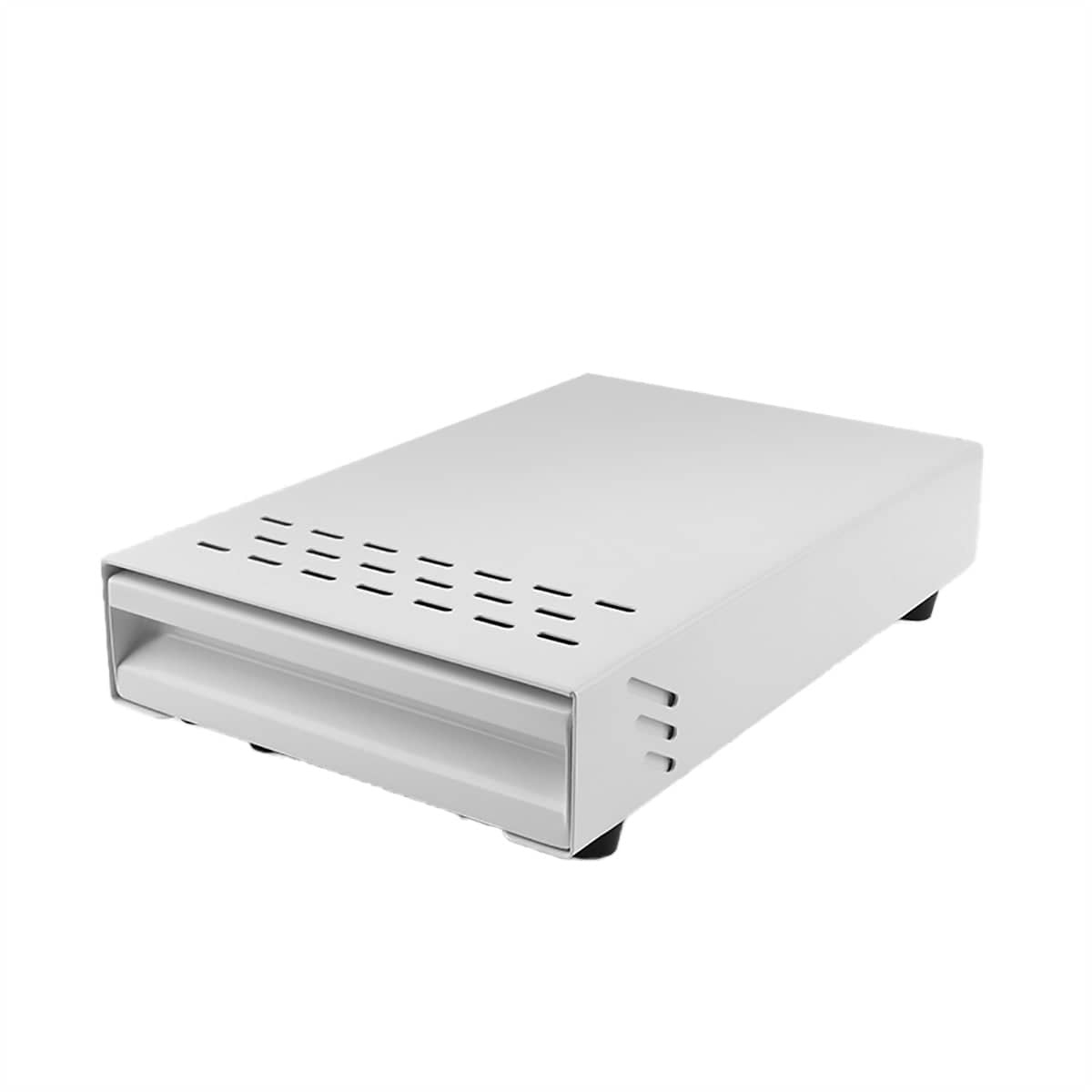 Stainless Steel Drawer Coffee Knock Box with Anti Leak Design, 28 x 18 x 6.4 cm - White