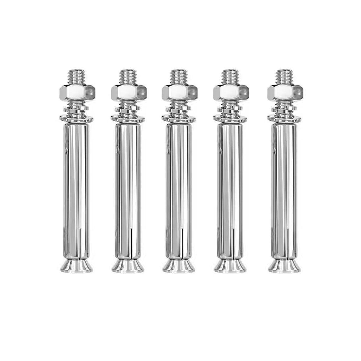 Stainless Steel Expansion Anchor Bolts, Hex Head, Pack of 5 - M8 x 80 mm