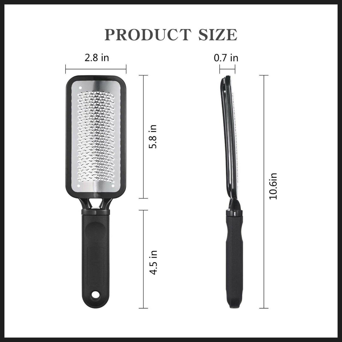 Stainless Steel Foot File Callus Remover - Black - view 3