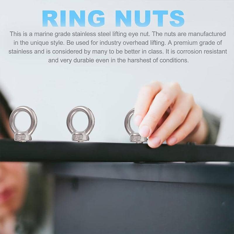 Stainless Steel M6 Eye Bolt Tie Down Kit for Rhino-Rack Pioneer Roof Racks - Pack of 8 - view 5