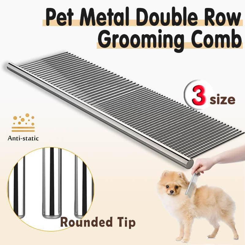 Stainless Steel Pet Grooming Comb - Medium (19 x 3.5 cm) - view 2