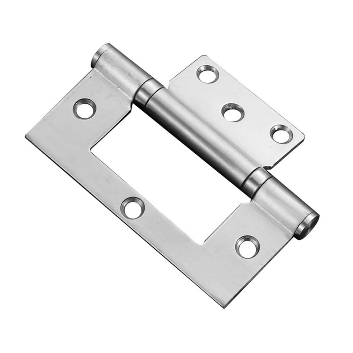 Stainless Steel Square Folding Door Hinges, Interlocking Design, Pack of 2 - Silver - view 2