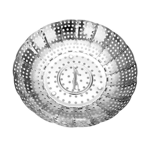 Stainless Steel Steamer Basket, Collapsible Vegetable Steamer for Pots - Size S (22 cm Open)
