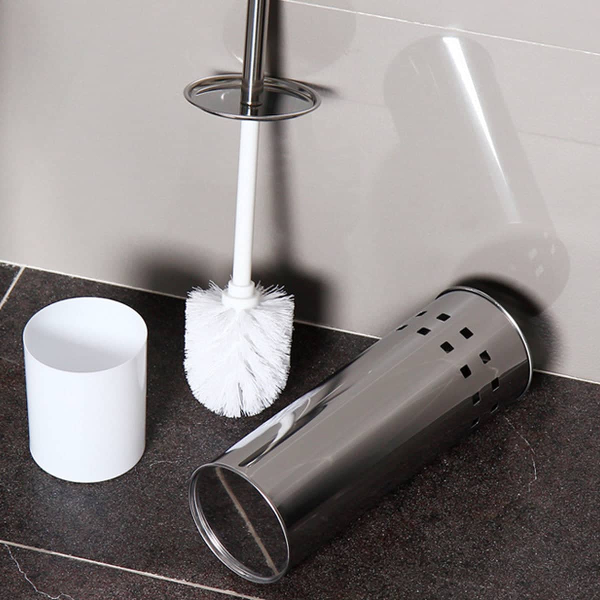 Stainless Steel Toilet Brush Set with Long Handle and Holder, Pack of 2 - view 5
