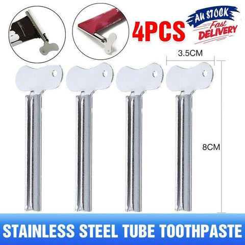Stainless Steel Toothpaste Squeezers, Pack of 4